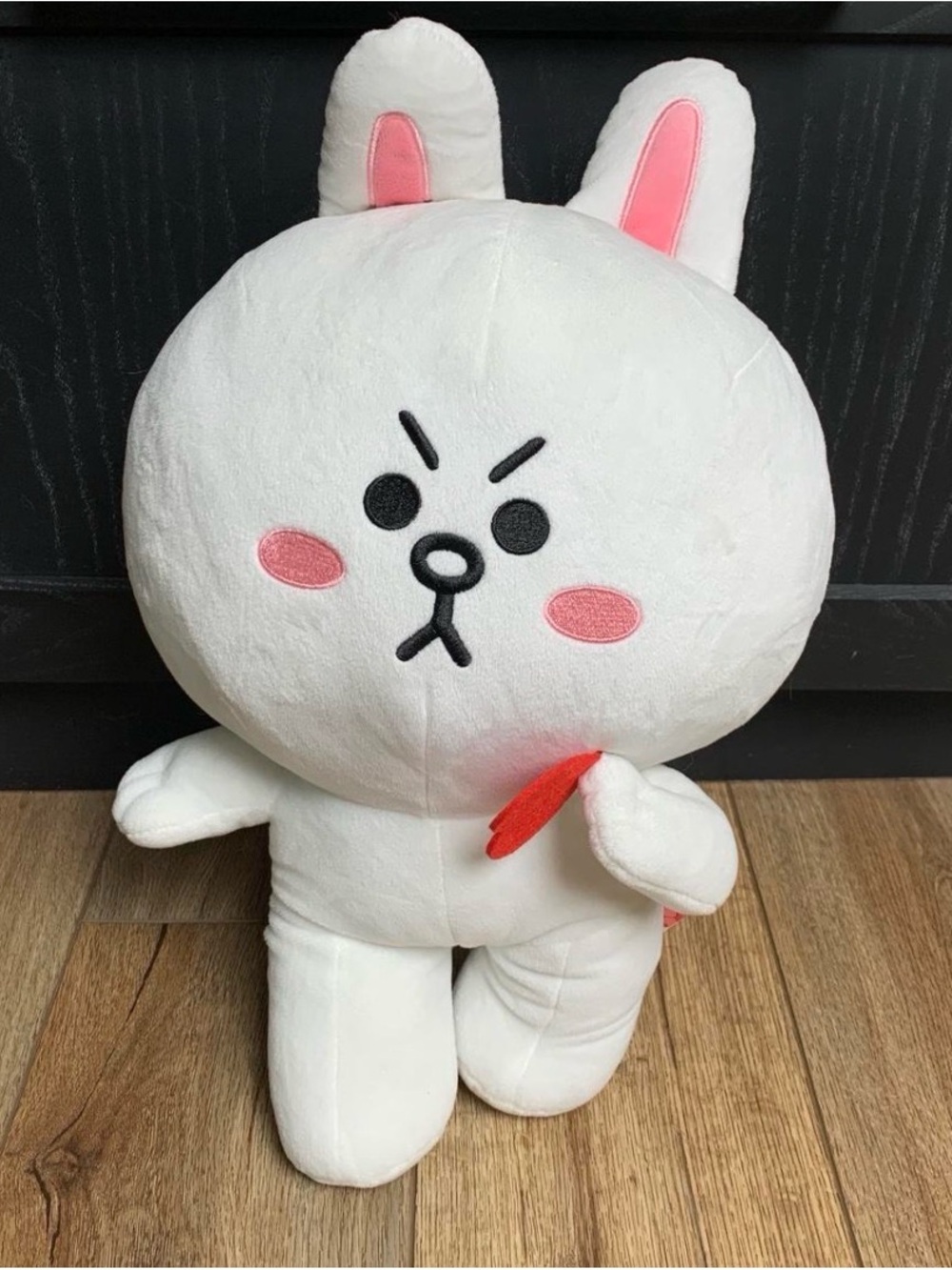 FRIENDS White Bunny Plush with Pink Accents and Red Heart